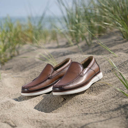 Florsheim Tropics Cognac Multi Moc Toe Venetian Slip On Shoes