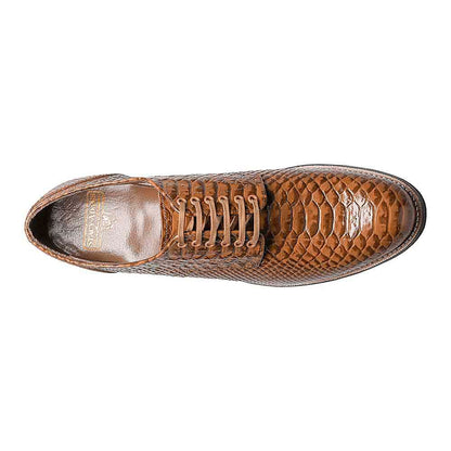 Stacy Adams Men's Madison Tan Anaconda Print Plain Toe Oxford