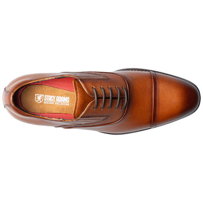 Stacy Adams Lucas Cap Toe Cognac Oxford Shoes for Men