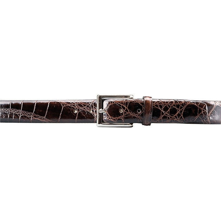 Fennix Chocolate Brown Body Alligator Dress Belt