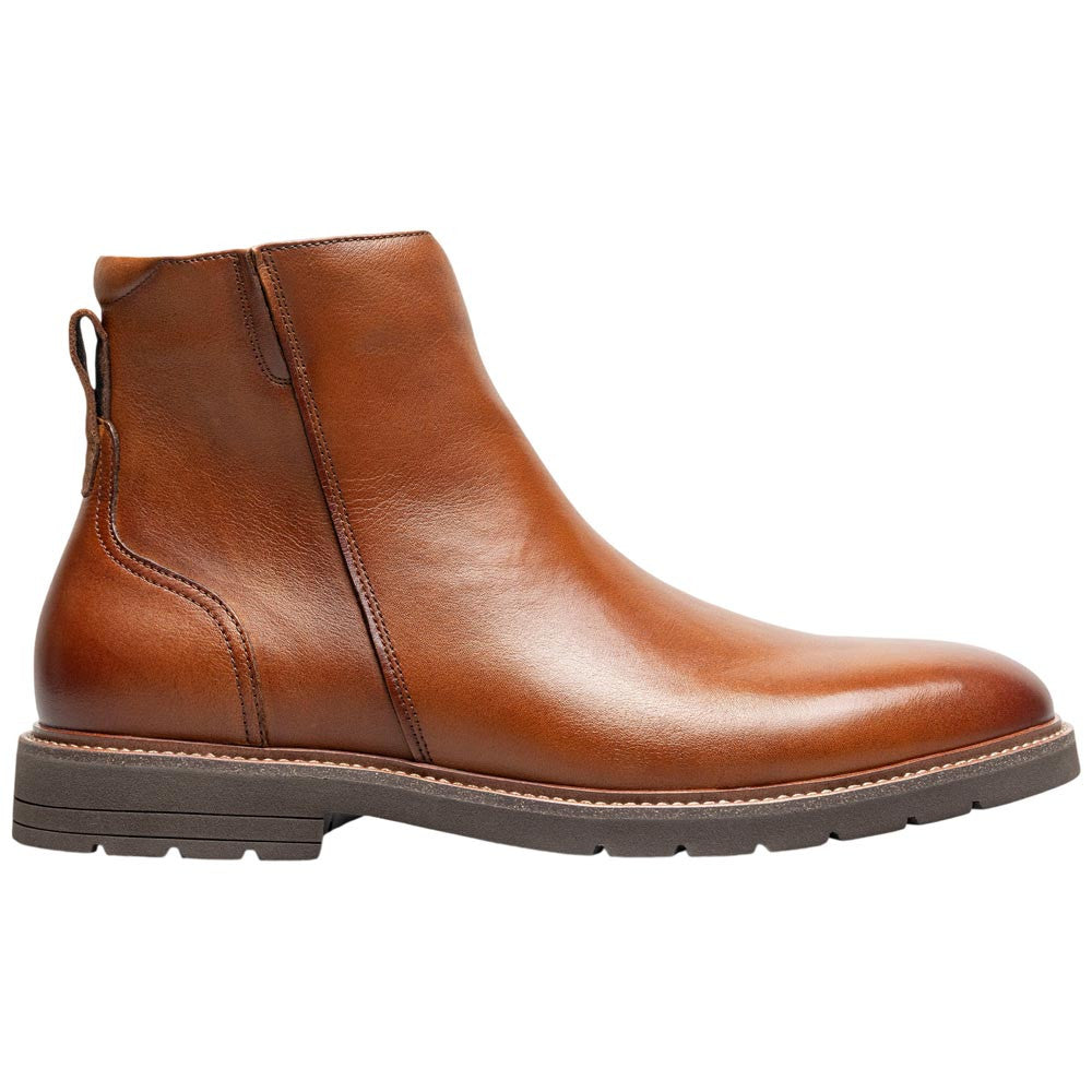 Florsheim Redford Cognac Men's Plain Toe Side Zip Boot