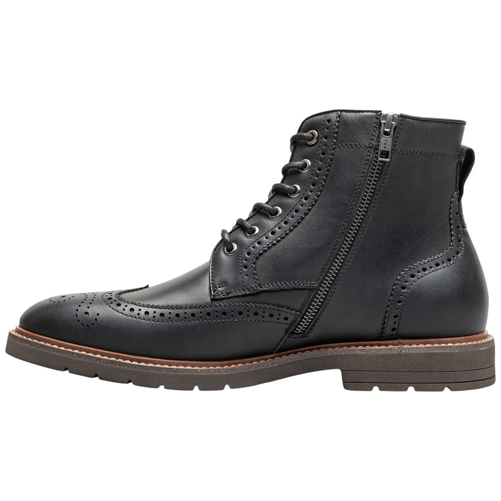 Florsheim Redford Black Men's Wingtip Lace Up Boot