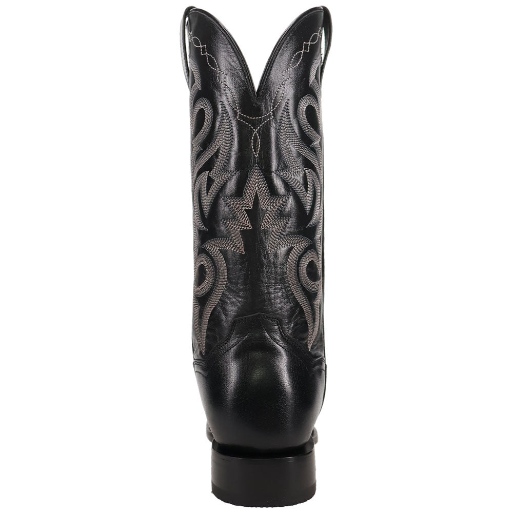 Dan Post Men’s Remington Black Leather Square Toe Western Cowboy Boots