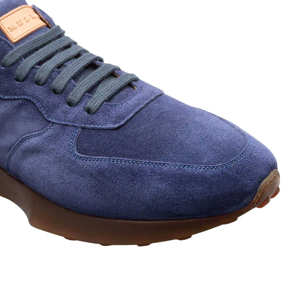 Mezlan Men’s Carlucci Blue Sport-Dress Suede Sneaker