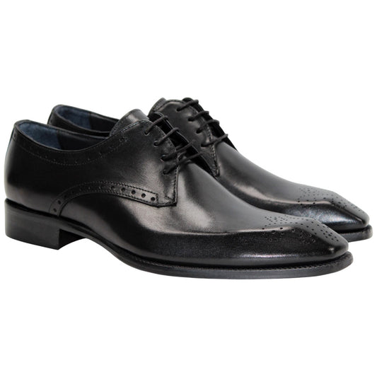 Duca Di Matiste Arpino Men's Oxford Black Calf-Skin Leather Shoes