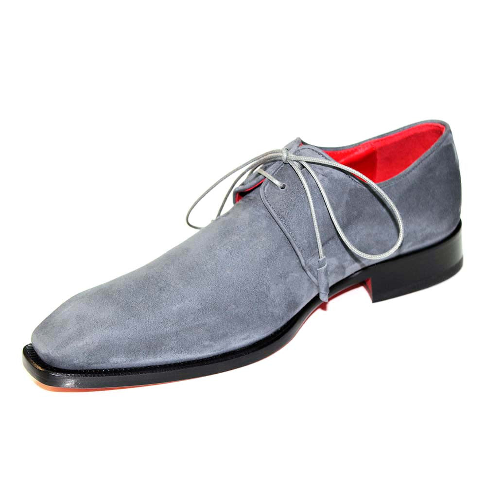 Emilio Franco Gabriele Men's Grey Suede Lace Shoes
