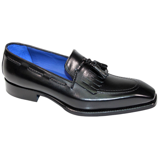 EMILIO FRANCO Tommaso Black Calf-Skin Leather Loafers