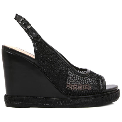 Lady Couture Belair 4” Wedge Sandals in Black
