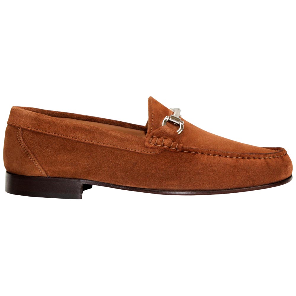 Termoli Rust Suede Leather Slip On | Duca Dress Loafers for Men