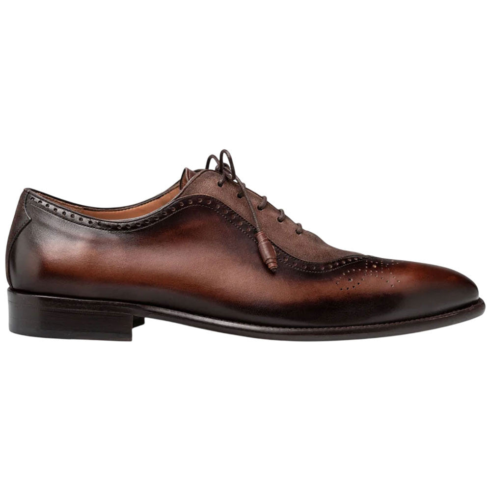 Mezlan Eagle Calf/Suede Oxford - Men's Brown/Taupe Multi-Toned Oxford