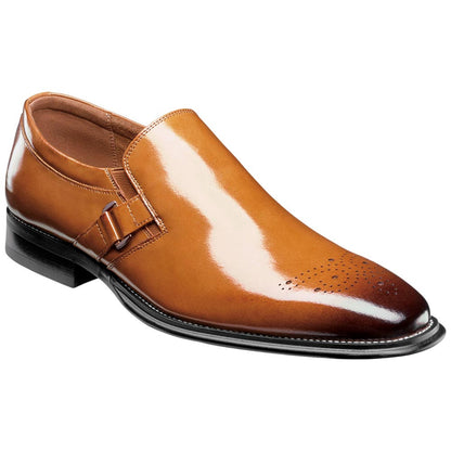 Stacy Adams Alistair Plain Toe Ornament Slip-On – Tan