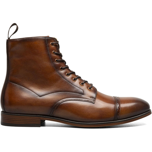Stacy Adams Henry Cap Toe Lace Up Boot in Tan