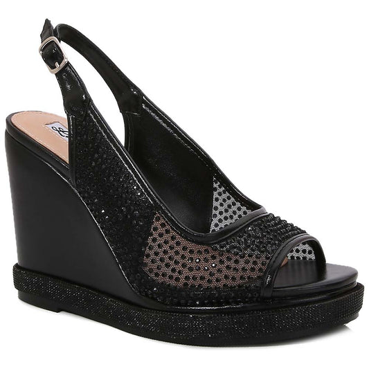 Lady Couture Belair 4” Wedge Sandals in Black