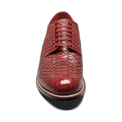 Madison Anaconda Print Plain Toe Oxford | Stacy Adams Dress Shoes in Red for Men