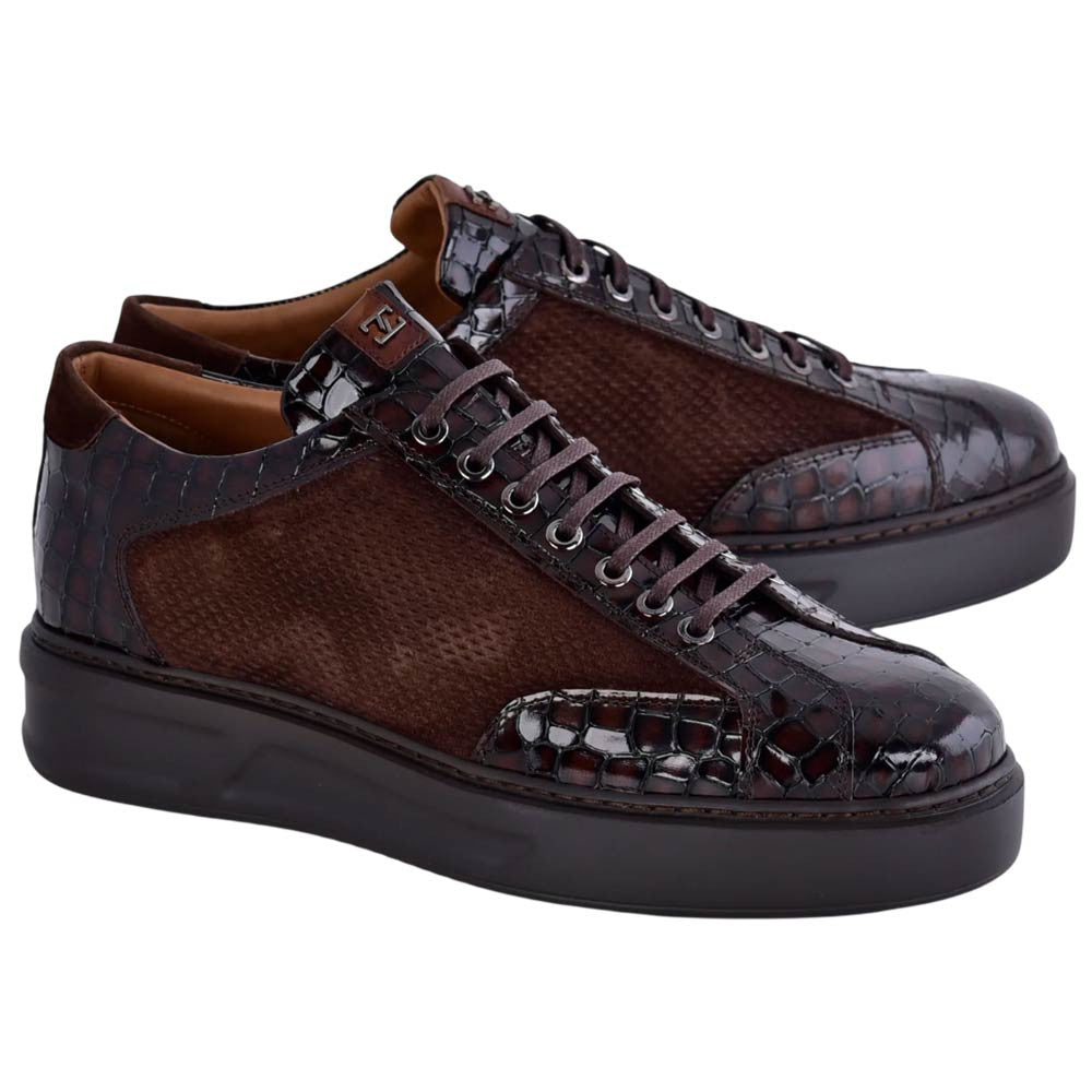Corrente Men's Fashion Sneaker - Brown