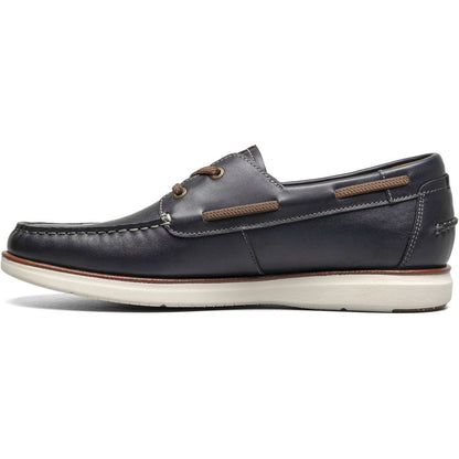 Florsheim Tropics Navy Elastic Lace Moc Toe Men’s Boat Shoes