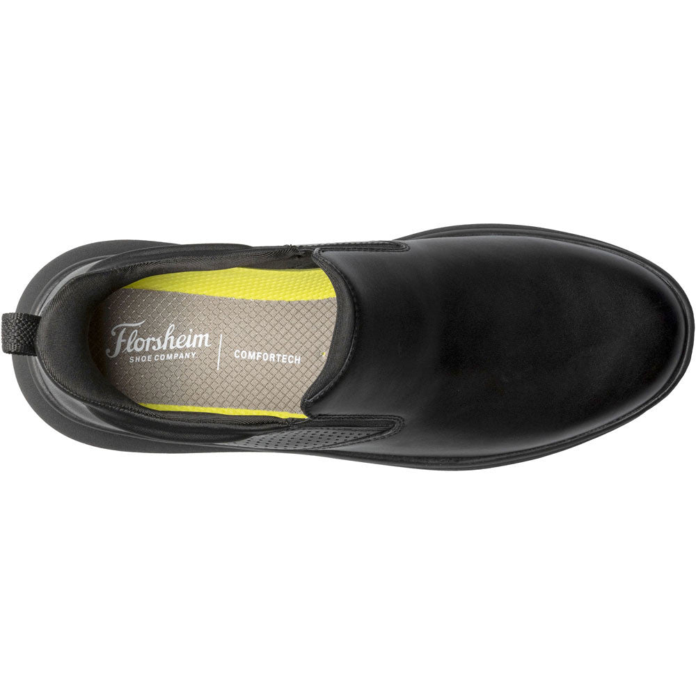 Florsheim Fleet Black Smooth Plain Toe Slip-On Men's Sneaker
