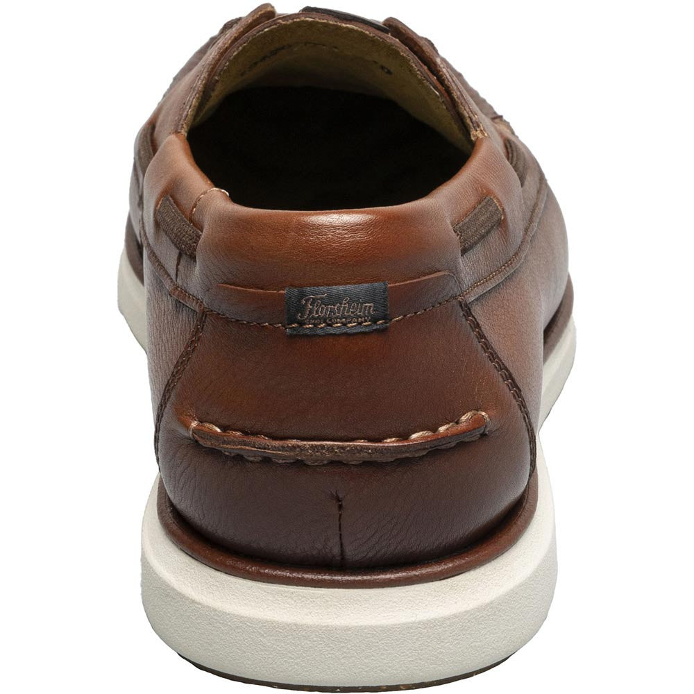 Florsheim Tropics Cognac Leather Elastic Lace Moc Toe Boat Shoe (USA Men Size)