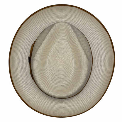 Dobbs Bradshaw Milan Straw Hat in Ivory/Cognac
