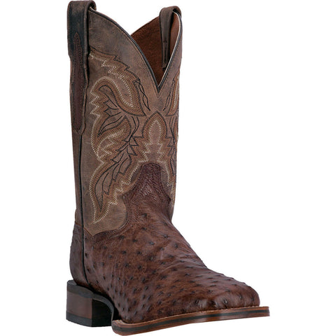 Dan Post Alamosa Saddle Brown Leather & Ostrich Boots
