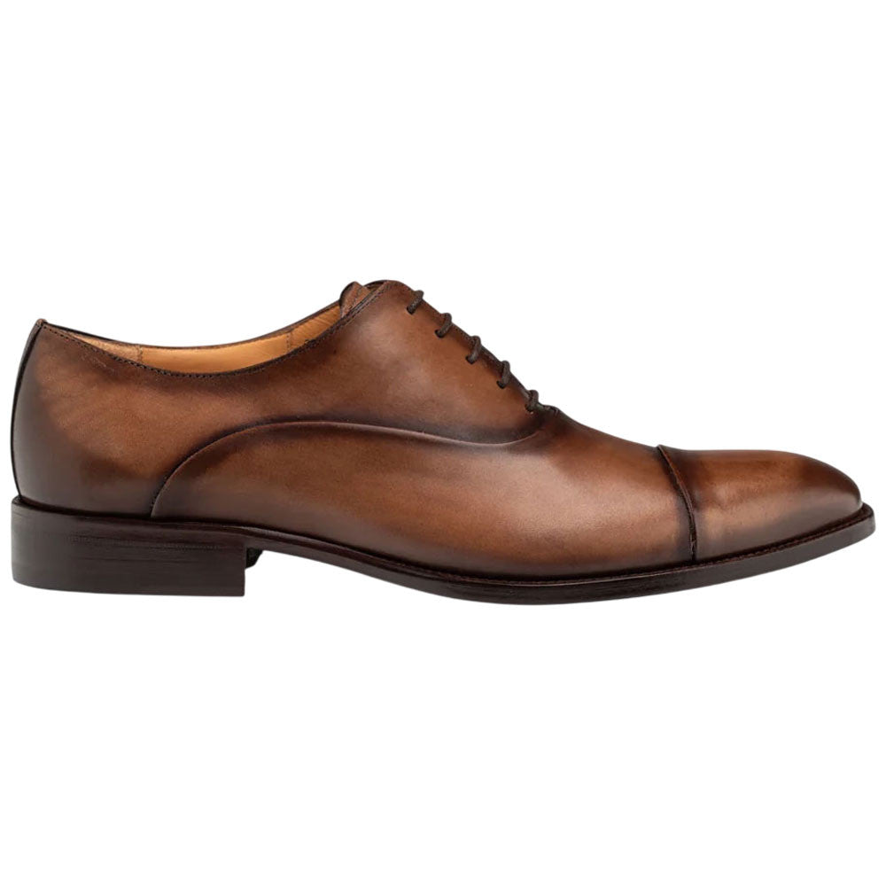 Mezlan Bocelli Cap Toe Oxford – Men's Chestnut Calfskin Lace-Up, Made in Spain