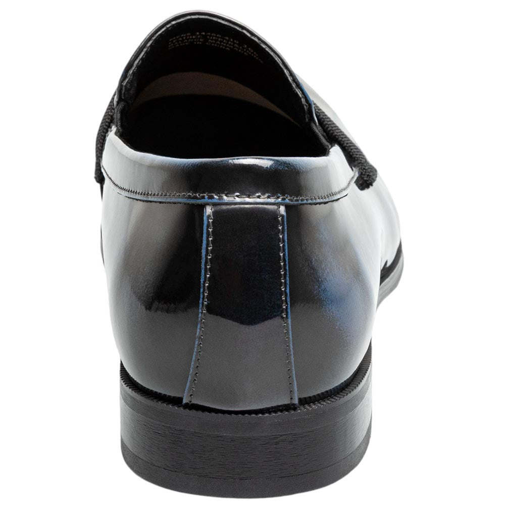 Florsheim Men's High Gloss Patent Leather Strap Navy Loafer Tux