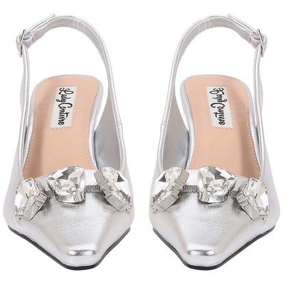 Lady Couture 3” Heel Glamour Pump in Silver