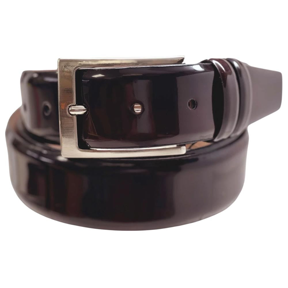 Corrente Men's Vita Calf Skin Belt - Burgundy