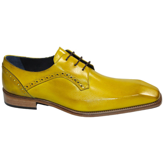 Duca Spada Men's Yellow Calf-Skin Leather Oxfords Shoes