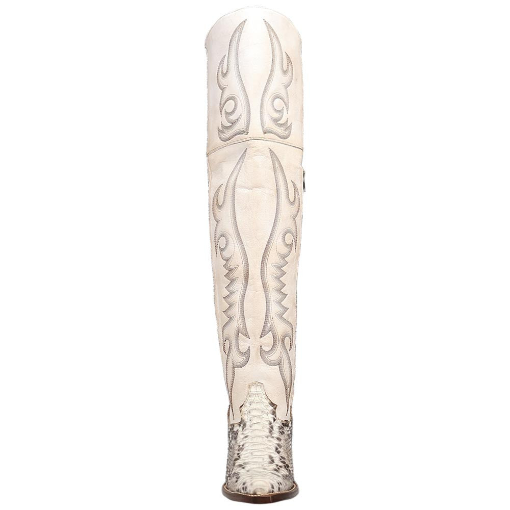 Dan Post Women's Calvera Natural White Genuine Python Fashion Boot