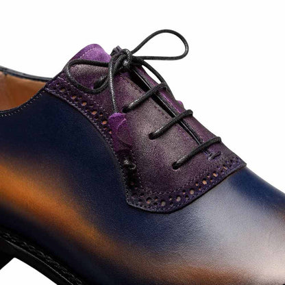 Mezlan Bretton Multi-Tone Oxford - Men's Purple/Multi Wholecut Oxford