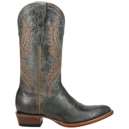 Dan Post Juni Women's Blue Leather Western Boot - 12" Shaft, J-Toe Cowboy Boot