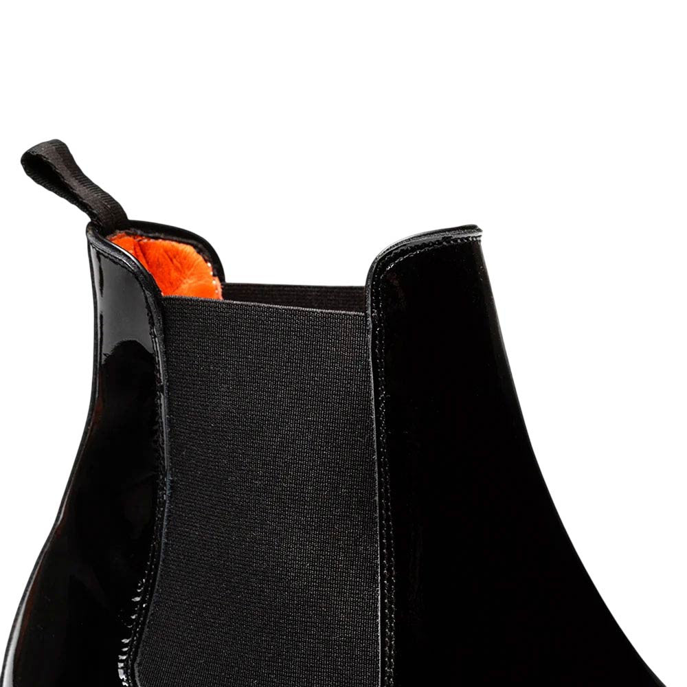 Mezlan Blackjack Men's Black Patent Leather Chelsea Boot - Handmade in Spain