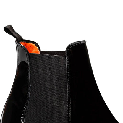 Mezlan Blackjack Men's Black Patent Leather Chelsea Boot - Handmade in Spain
