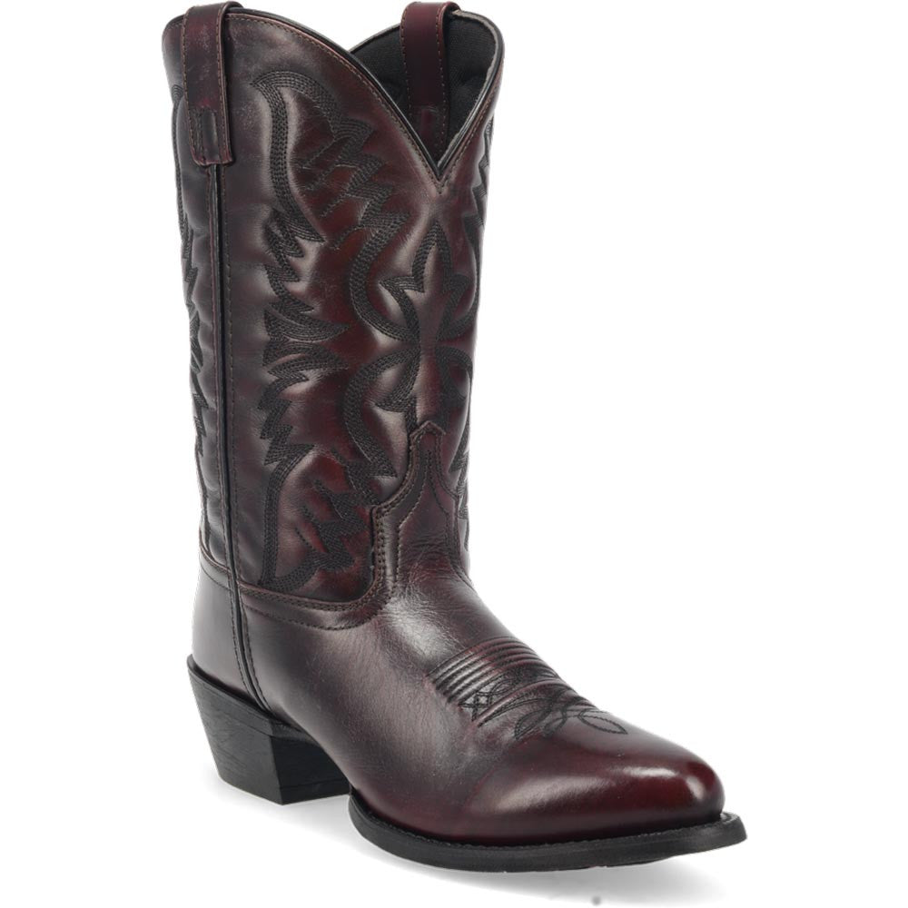 Laredo Birchwood Black Cherry Leather Round Toe Western Cowboy Boot(US Men Size)