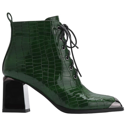 Lady Couture Fantastic Green Style Forward Ankle Boots