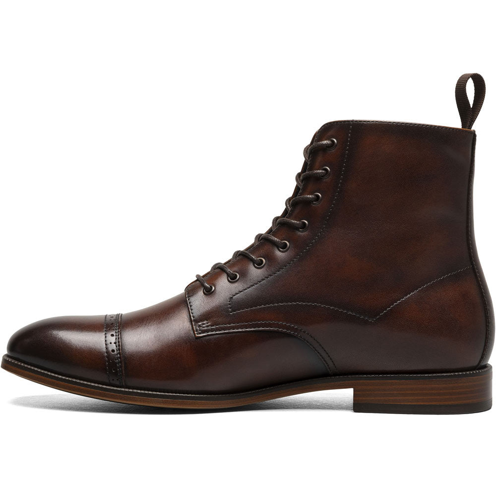 Stacy Adams Henry Cap Toe Lace Up Boot in Brown