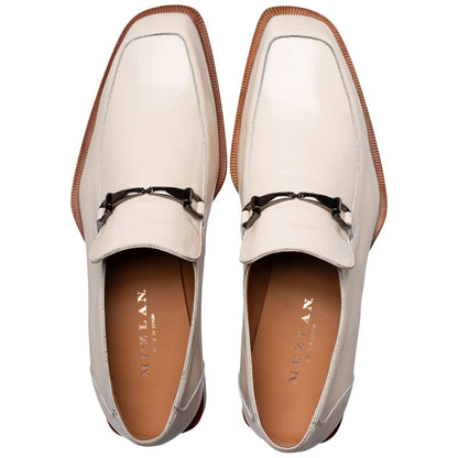 Mezlan Accola Men's Hi-Shine Textured Bone Dress Loafer