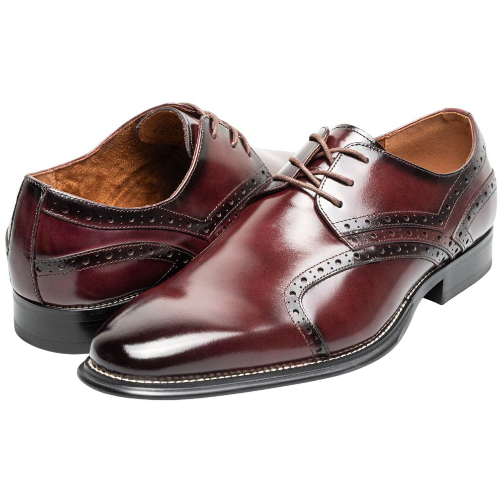 Stacy Adams Alexander Plain Toe Oxford - Burgundy