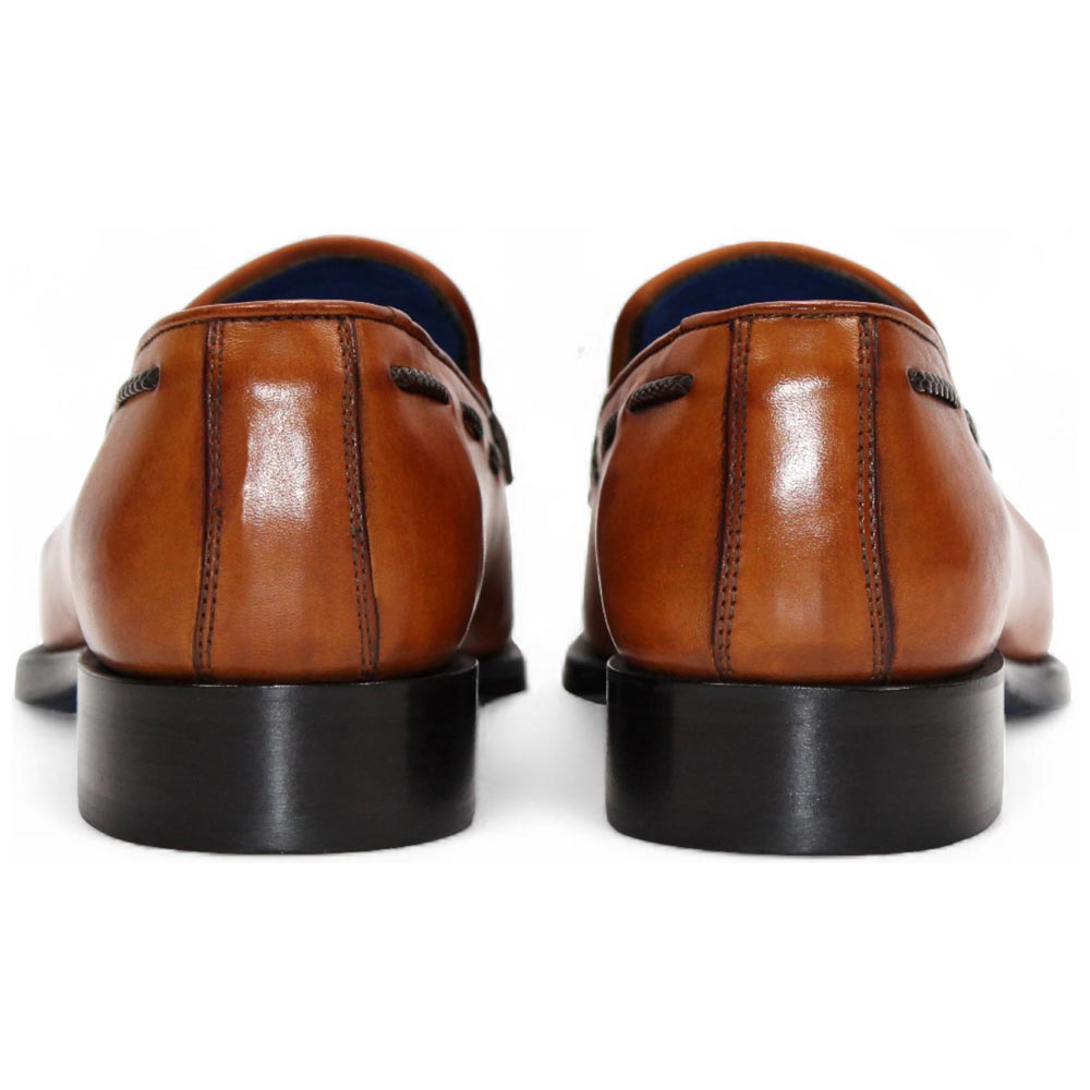 EMILIO FRANCO Tommaso Gold Calf-Skin Leather Loafers