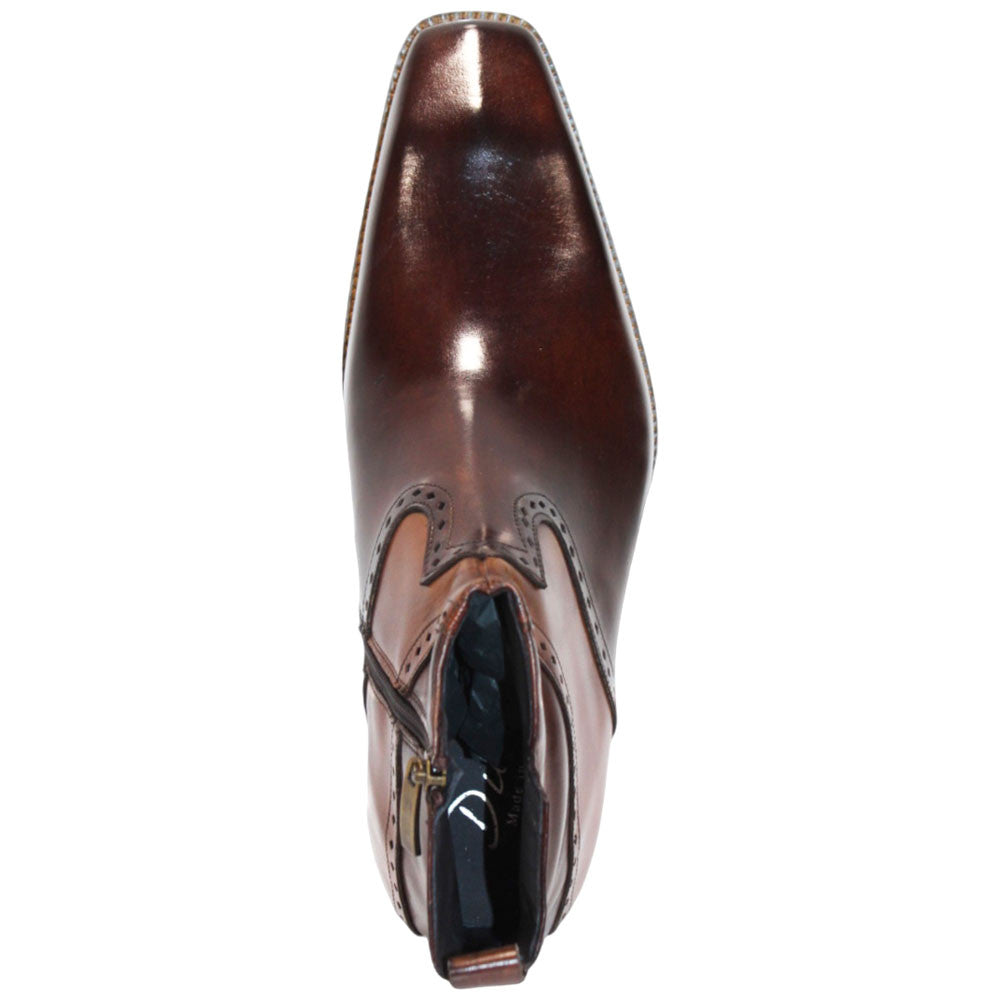 Duca Pedaso Men's Chocolate/Brandy Calf-Skin Leather Oxfords Shoes