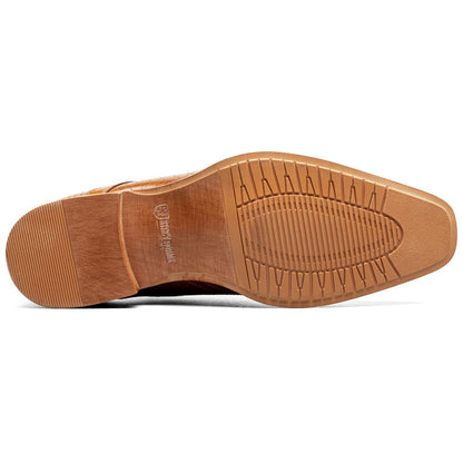 Stacy Adams Men’s Tan Textured Leather Cap Toe Oxfords Hobson