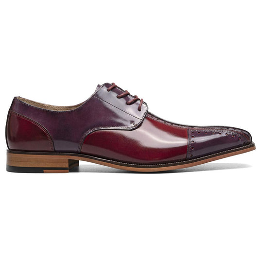 Palmento Modified Cap Toe Oxford | Stacy Adams Dress Shoes in Burgundy Multi for Men