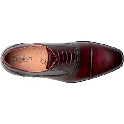 Florsheim Sorrento Burgundy Lux Cap Toe Balmoral Oxford Men's Shoes