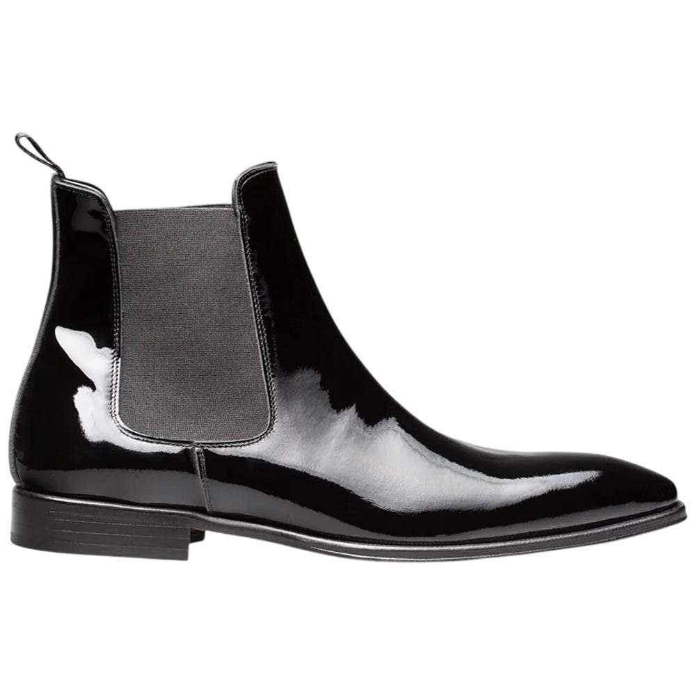 Mezlan Blackjack Men's Black Patent Leather Chelsea Boot - Handmade in Spain