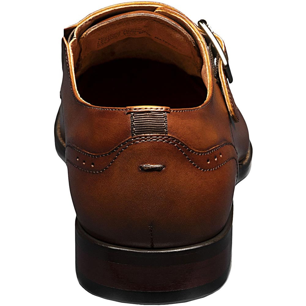 Florsheim Sorrento Cognac Plain Toe Single Monk Strap Men's Dress Shoes