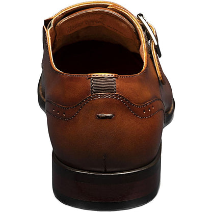 Florsheim Sorrento Cognac Plain Toe Single Monk Strap Men's Dress Shoes