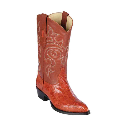 Los Altos Cognac J-Toe Genuine Ostrich Leg