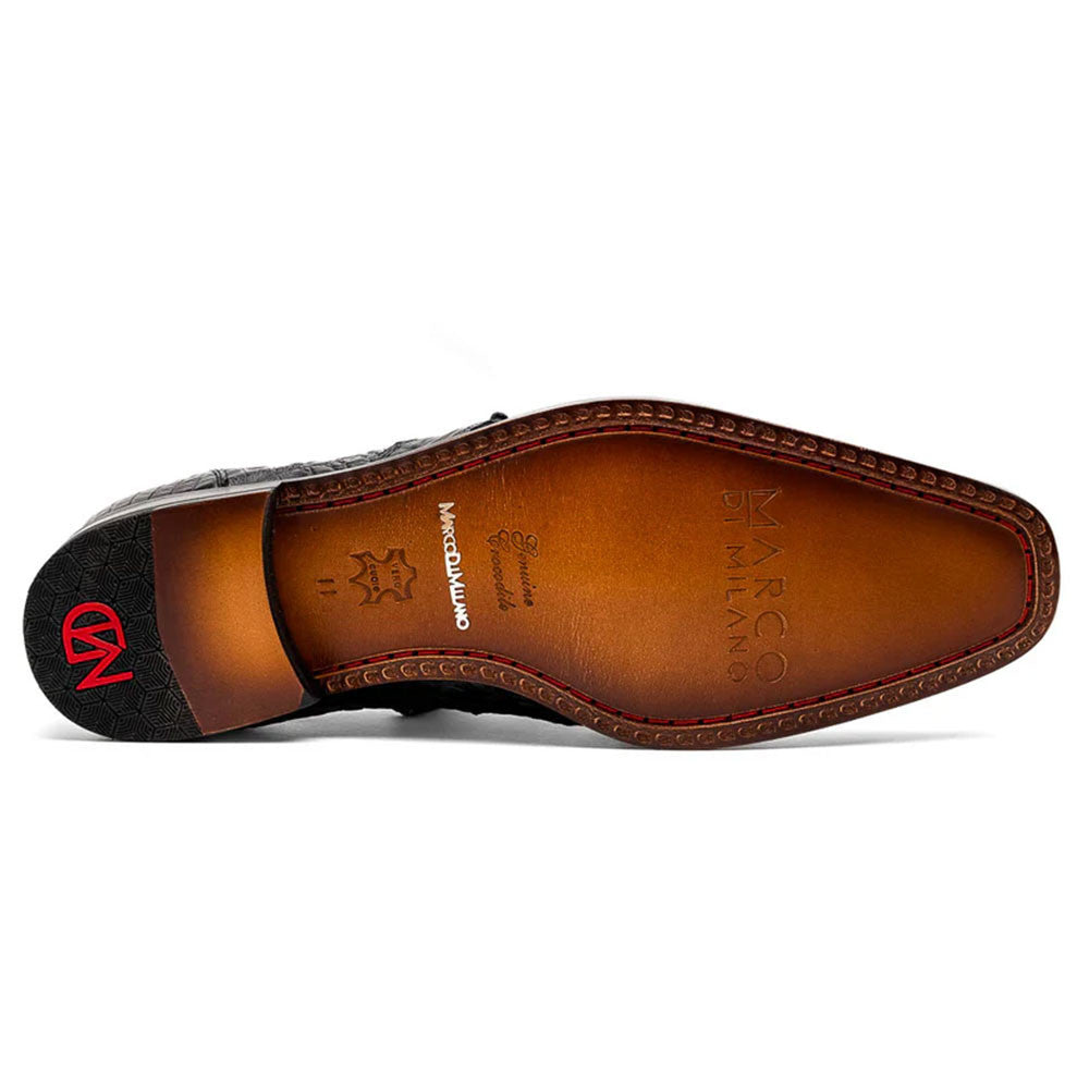 Marco Di Milano Lacio Caiman Black Derby Shoes