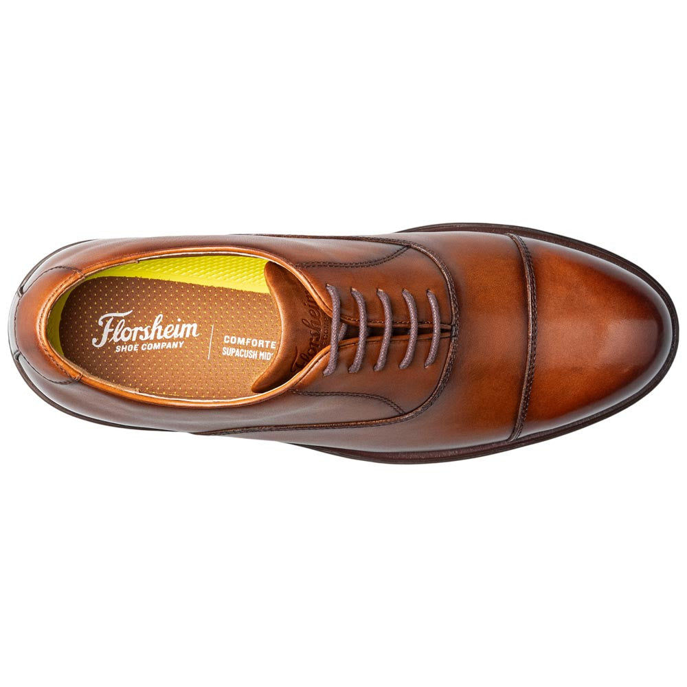 Florsheim Avenue Men's Cognac Leather Cap Toe Oxford